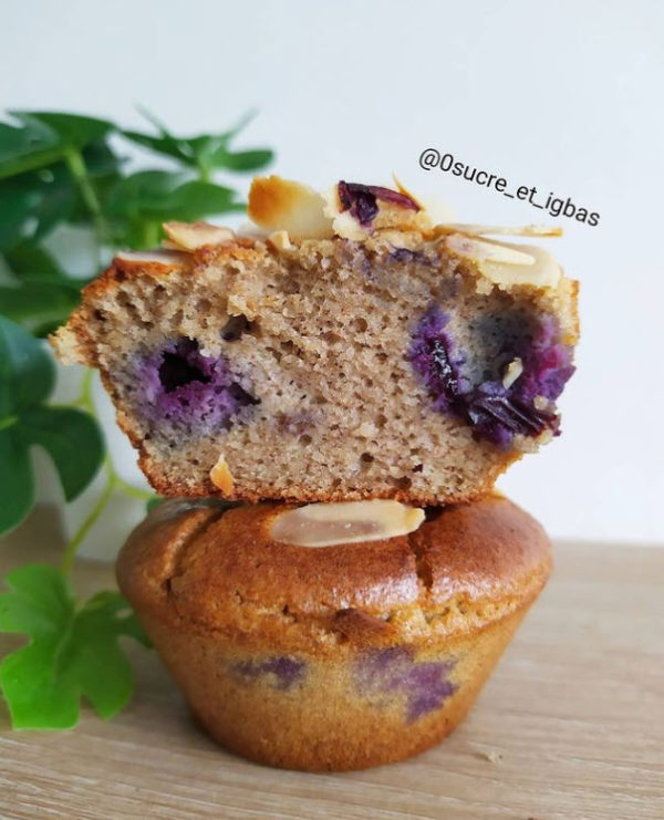 Muffins myrtilles IG bas sans gluten 0 sucre et IG bas